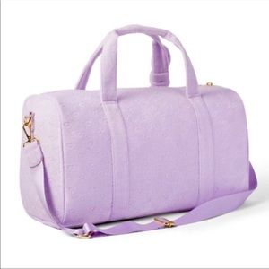 Stoney Clover Lane x Target Light Terry Cloth Embossed Mini Hearts Duffle Bag